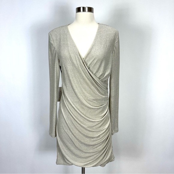 Bardot Isla Mini Lurex Dress metallic - Picture 1 of 7